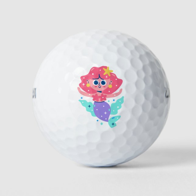 Purple mermaid golf balls (Front)