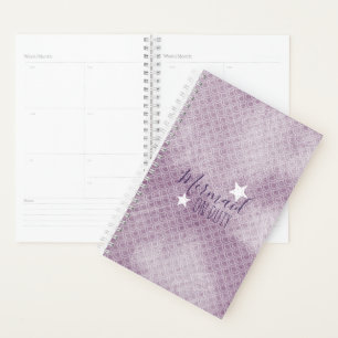 Purple Mermaid On Duty Weekly Monthly Planner