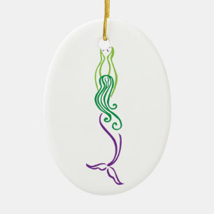 Purple Mermaid Ornament