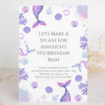 Purple Mermaid Themed Birthday Party