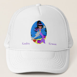 Purple Mermaid with Dolphin Hat