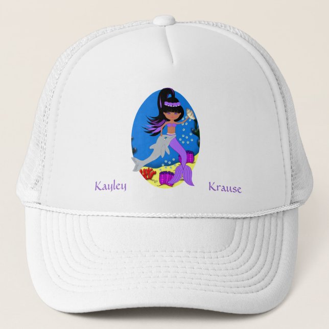 Purple Mermaid with Dolphin Hat (Front)