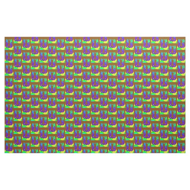 purple mermaids with green fabric (Yard)
