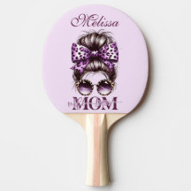 Purple Messy Bun Mum Wife Boss