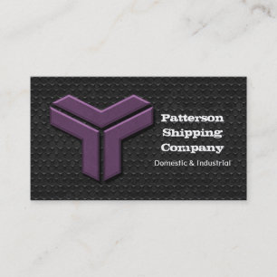 Purple Metal Grunge Business Card