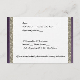 Purple Metallic and Silver RSVP