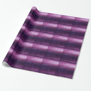 Purple Metallic Snakeskin Pattern Wrapping Paper