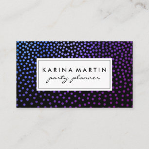 Purple Metallic Speckled Pattern Business Card