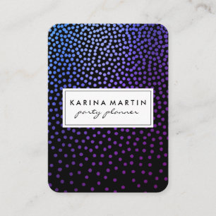 Purple Metallic Speckled Pattern Business Card