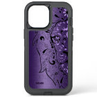 Purple Metallic Texture & Lion Head Sugar Skull