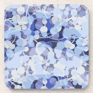 Purple Microbe Pattern Coaster