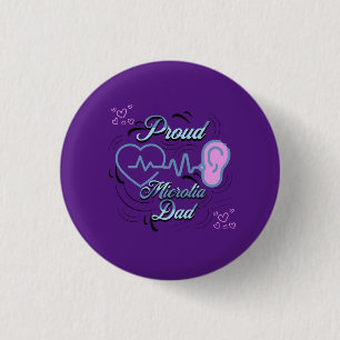 Purple Microtia  3 Cm Round Badge