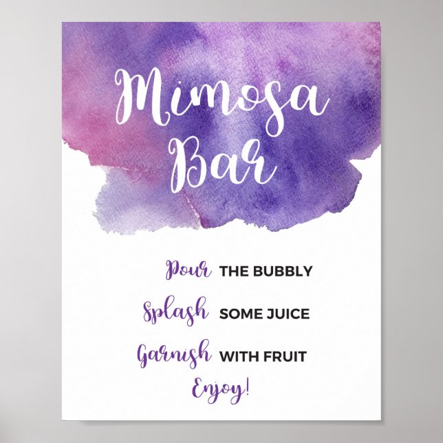 Purple Mimosa Bar Sign (Front)