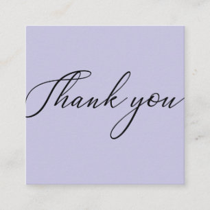 Purple Minimal Modern Thank you Business Cards