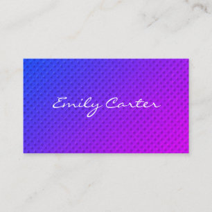 Purple Minimalist Blend Cursive Font Business Card