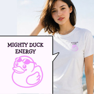 Purple Minimalist Funny Boss Duck Custom Front T-Shirt