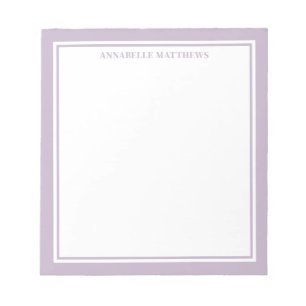 Purple Minimalist Monogram Notepad