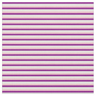 Purple, Mint Cream & Pink Striped Pattern Fabric