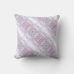 Purple Mint Diagonal Pattern Modern Cushion