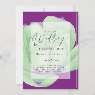 Purple Mint Succulents Budget Wedding