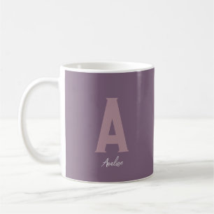 Purple Mist Custom Monogram Coffee Mug