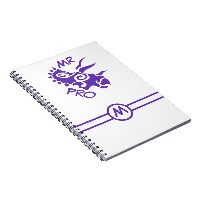 Purple Mister Pro Triceratops Skilled Ancient  Notebook (Right Side)