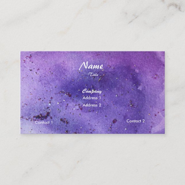Purple Misty Sparkle Business Card (Front)