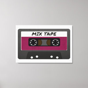 Purple Mix Tape - 80s And 90s Retro Inspired Gift Canvas Print