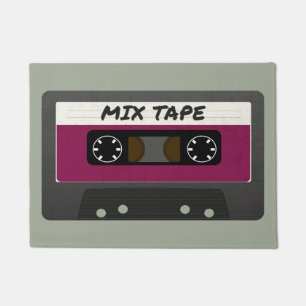 Purple Mix Tape - 80s And 90s Retro Inspired Gift Doormat