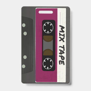 Purple Mix Tape - 80s And 90s Retro Inspired Gift ID Badge
