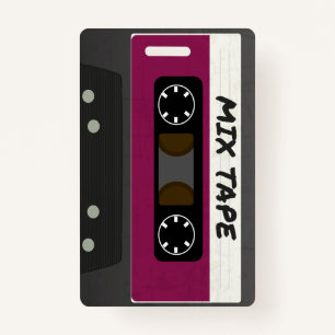 Purple Mix Tape - 80s And 90s Retro Inspired Gift ID Badge