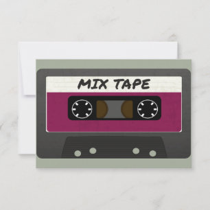 Purple Mix Tape - 80s And 90s Retro Inspired Gift Invitation