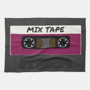 Purple Mix Tape - 80s And 90s Retro Inspired Gift Tea Towel