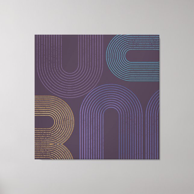 Purple Modern Abstract Canvas Print (Front)