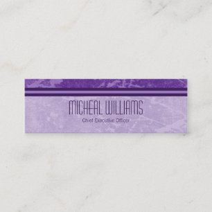 Purple Modern CEO Company Micro Business Cards