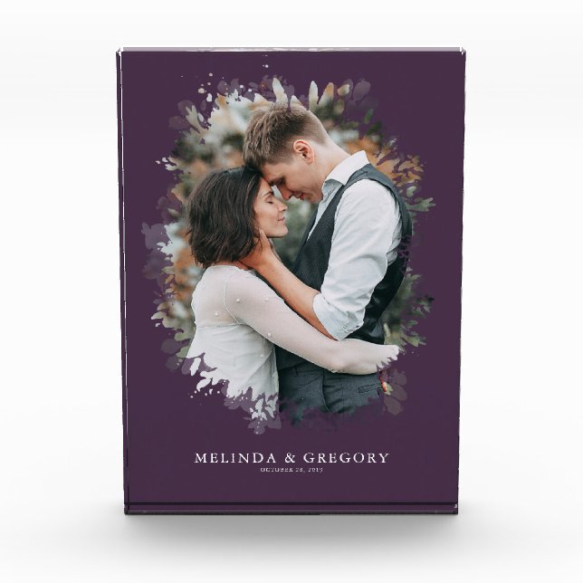 Purple Modern Custom Photo Gift Home Decor (Front)