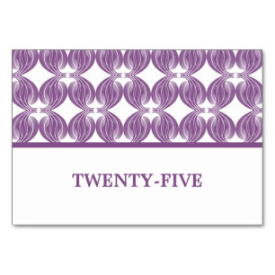 Purple Modern Deco Table Card
