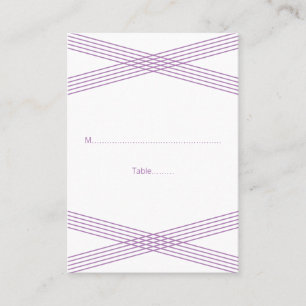 Purple Modern Deco Wedding Place Cards