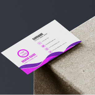 Purple Modern Elegant Business Card