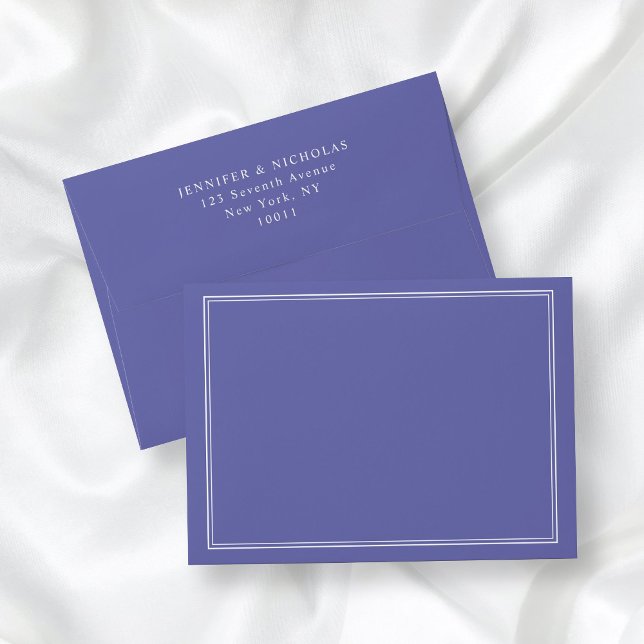 Purple Modern Elegant Formal Address Wedding Envelope (Creator Uploaded)