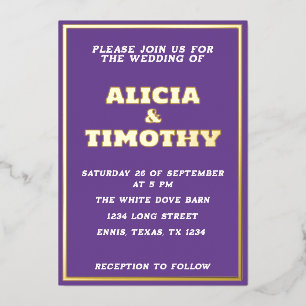 Purple Modern Gold Typography Violet Elegant