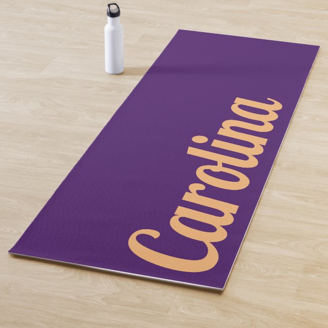 Purple Modern Name | Stylish Simple Yoga Mat (In Situ)