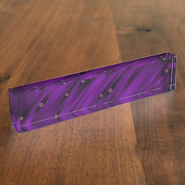 purple,modern pattern nameplate (Side)