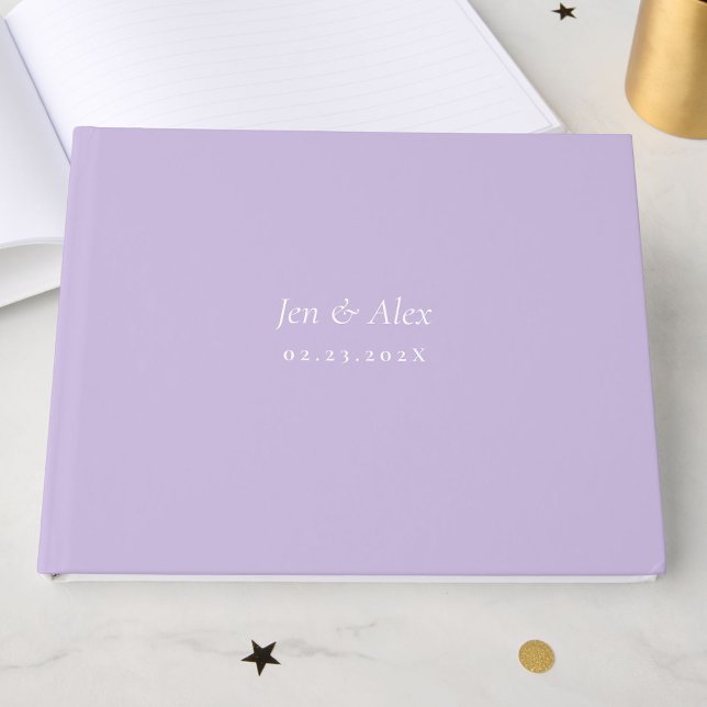 Purple Modern Wedding Guest Book (Creator Uploaded)