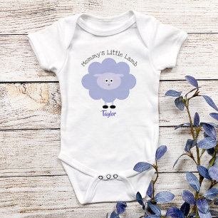 Purple Mommys Little Lamb Gender Neutral Cute Fun Baby Bodysuit