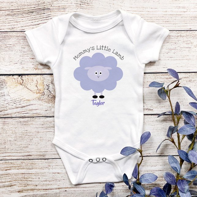 Purple Mommys Little Lamb Gender Neutral Cute Fun Baby Bodysuit (Creator Uploaded)