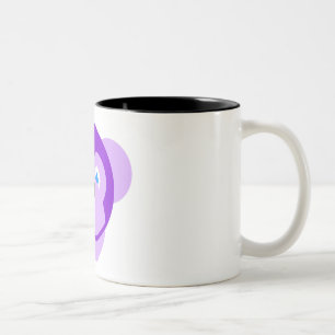 purple monkey Two-Tone coffee mug