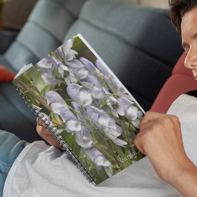 Purple Monkshood Flowers Floral Notebook (In Situ)