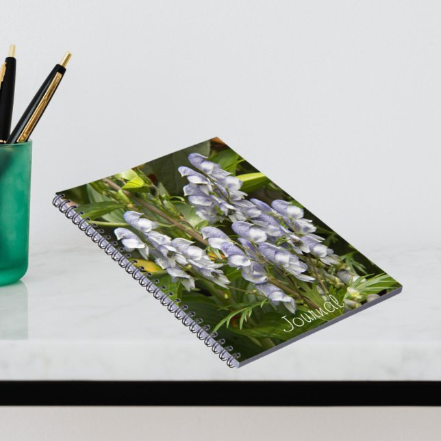 Purple Monkshood Flowers Floral Notebook (In Situ)