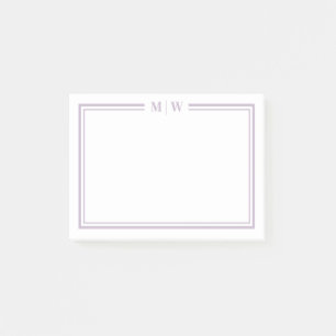 Purple Monogram Post-it Notes